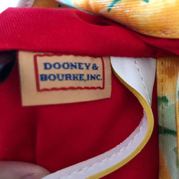 Dooney Bourke Petunia Floral Satchel Tote Bag White Leather Coated Canvas Purse - Picture 9 of 12